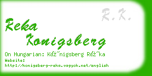 reka konigsberg business card